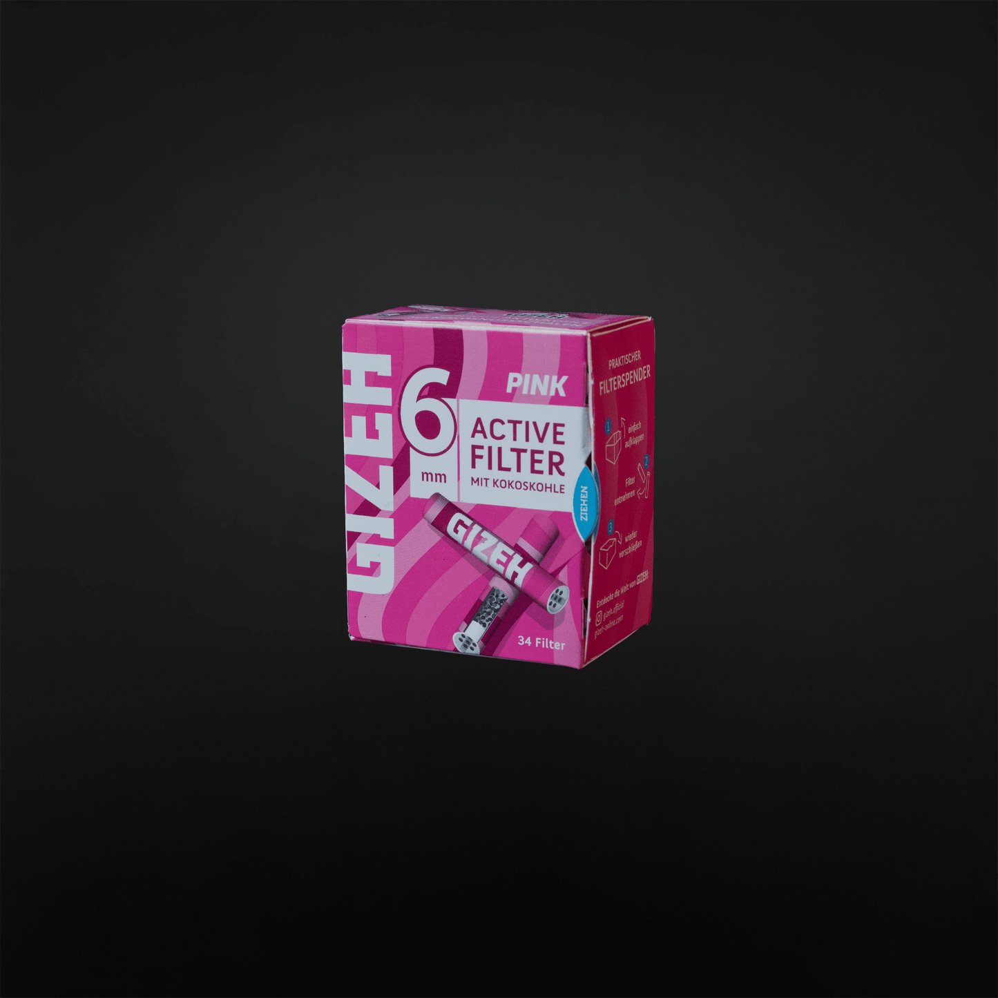 Gizeh Aktivkohlefilter 6mm